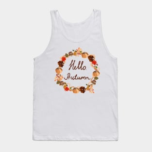 Hello autumn design fall Tank Top